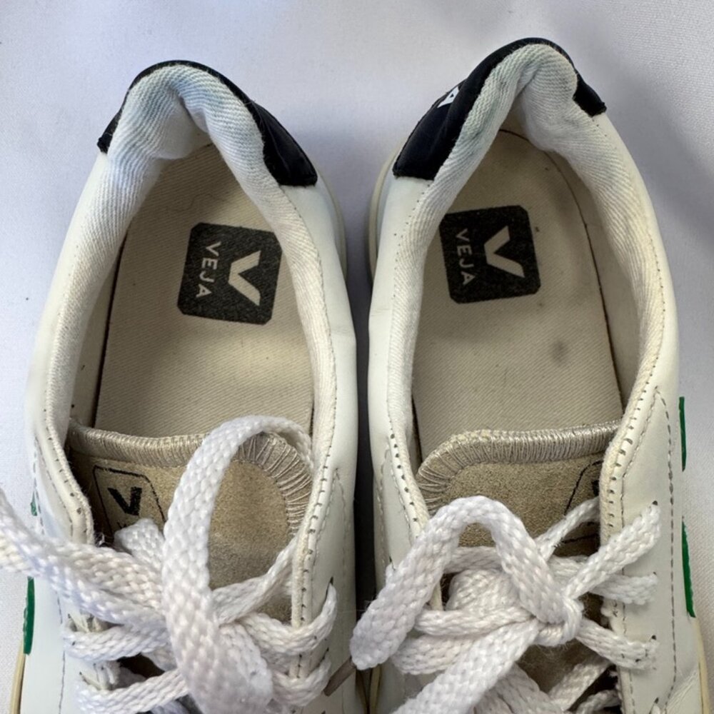 Veja White & Green Kids/Womens Tennis Shoes 5M/7M - Picture 5 of 12